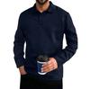 Men's Solid Color Sports Button Lapel Long Sleeve Tops Men's Casual Fashion Long Sleeve Tops