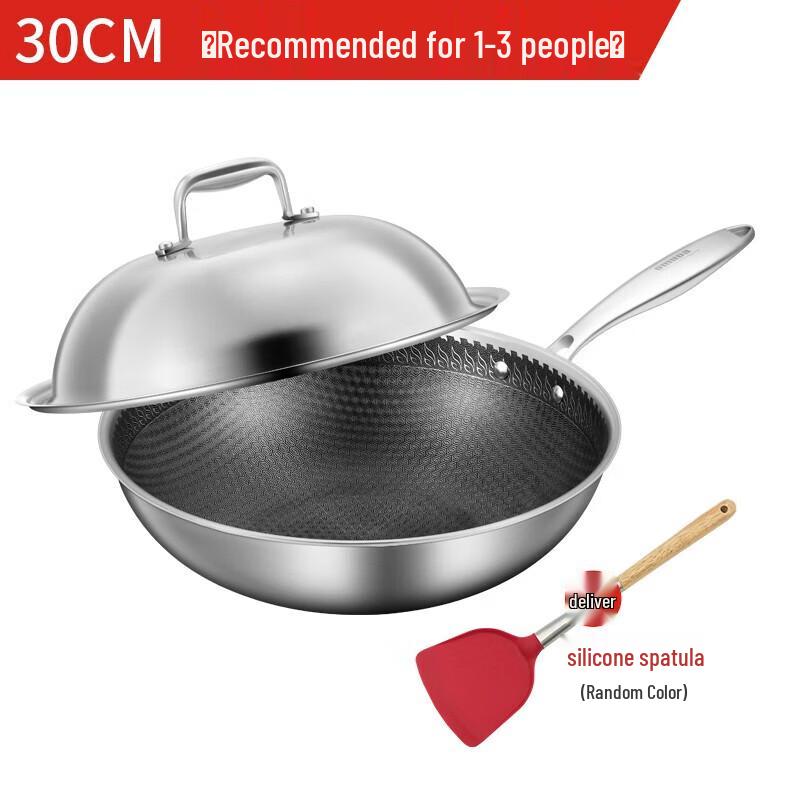 OUMEDA Duke Black Crystal 316 Stainless Steel Wok