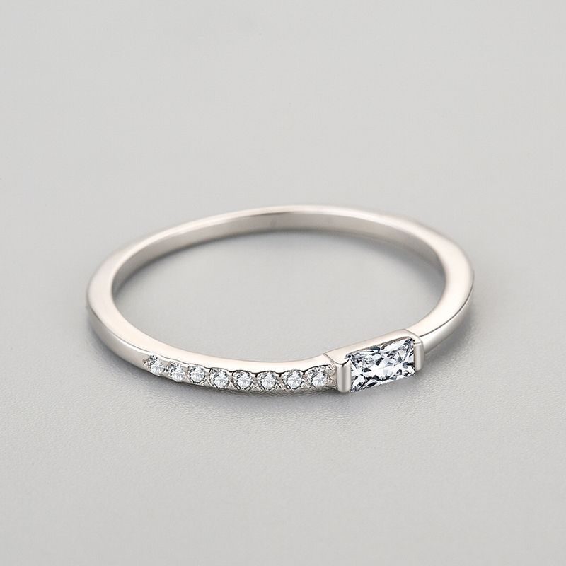 Tancise Klassischer Zirkon-Ring aus 925er-Sterlingsilber, Damenschmuck, Hochzeitsversprechen, Party-Geschenk