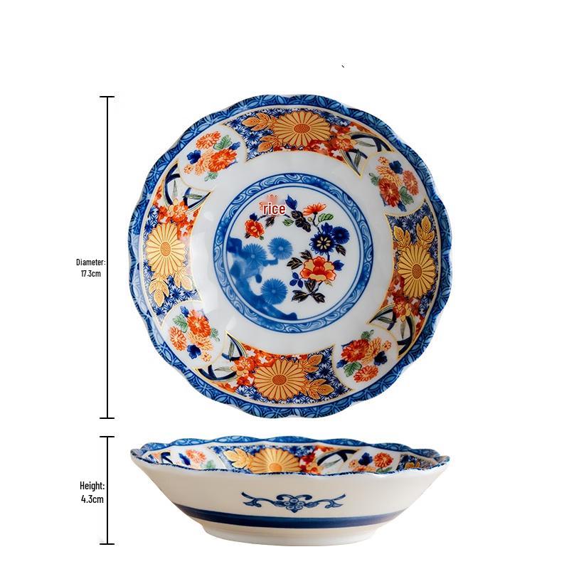 Arikawa Kiln Imari Chrysanthemum Shallow Plate