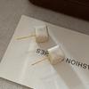 Simple Sugar Cube Earrings Silver Needle High-End Earrings Design Sense Small Square Earrings Summer Niche Yiwu