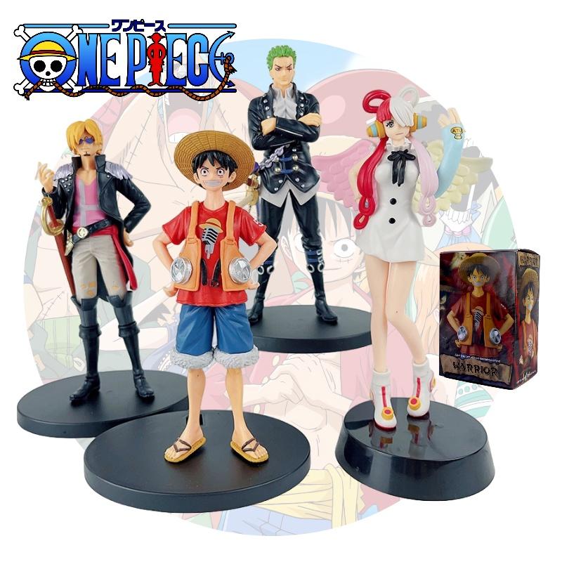 2022 Dxf Red One Piece Action Figures Monkey D. Luffy Roronoa Zoro Sanji And Usopp 18cm Pvc Collectibles
