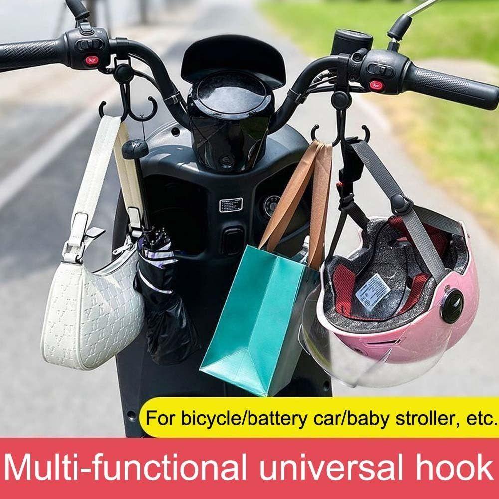 360 Degree Rotating Heavy Duty Handlebar Hanging Clamp On Hanging Hook Stroller Hook Electric Bike