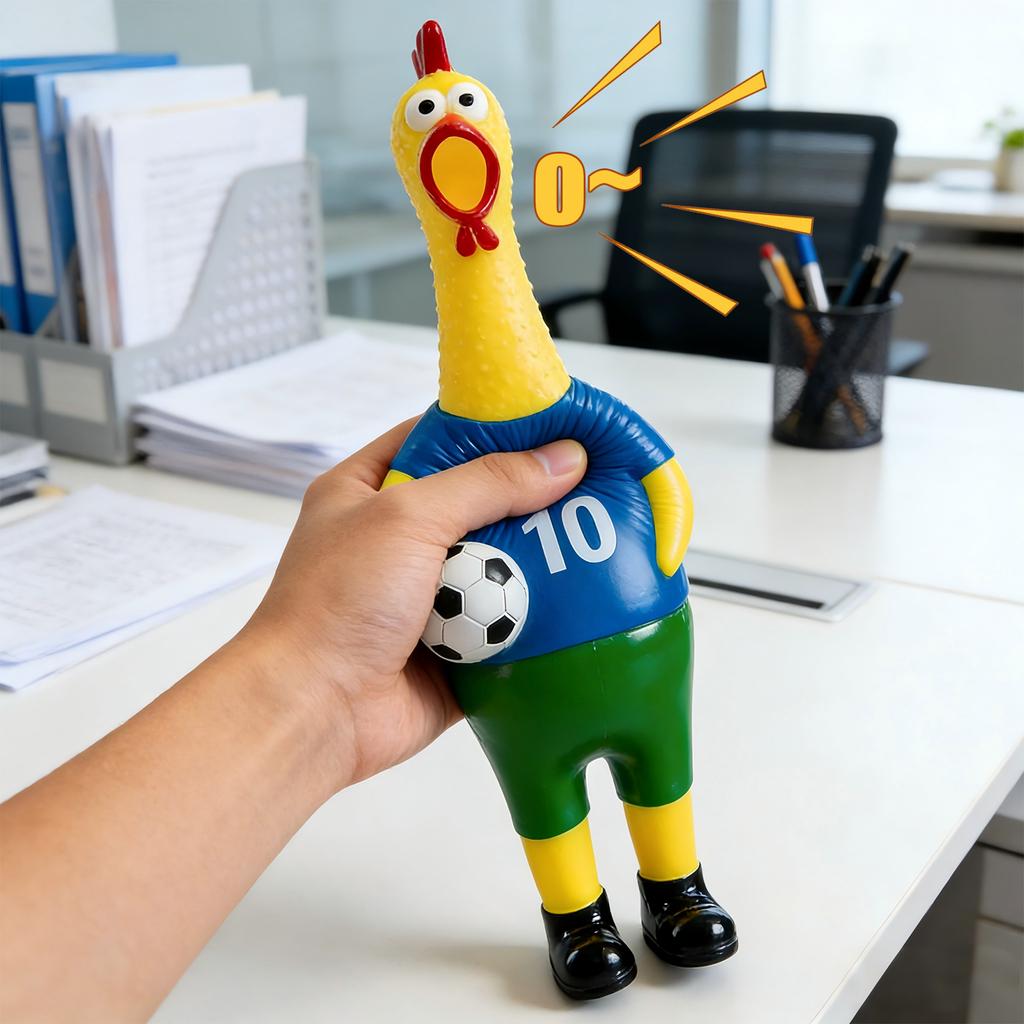 Creative Prank Football Squeaky Chicken Internet-Famous Chicken Funny Gift Squeaky Toy Prank Toy