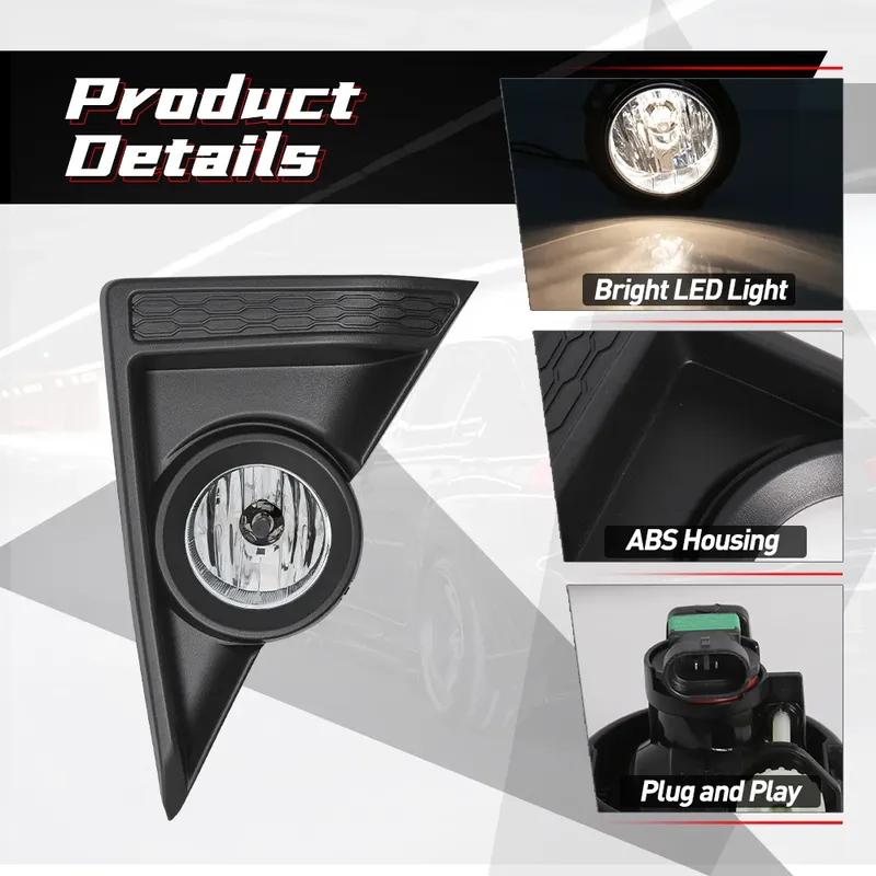 LED Fog Lamp For Toyota AGYA   DRL Daytime Running Lights Halogen Assembly Headlight With Cover Wires Car Accessories