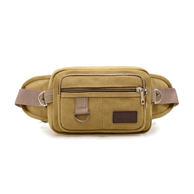 Men's New Chest Bag Simple Commuter Canvas Fashion Purse Large Capacity Light Out One Shoulder Messenger Bag.