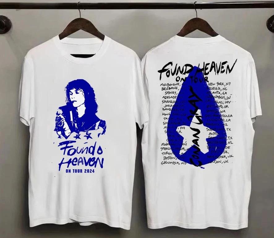 VTG Conan Gray White Found Heaven On Tour 2024 Dateback Shirt S-5XL S