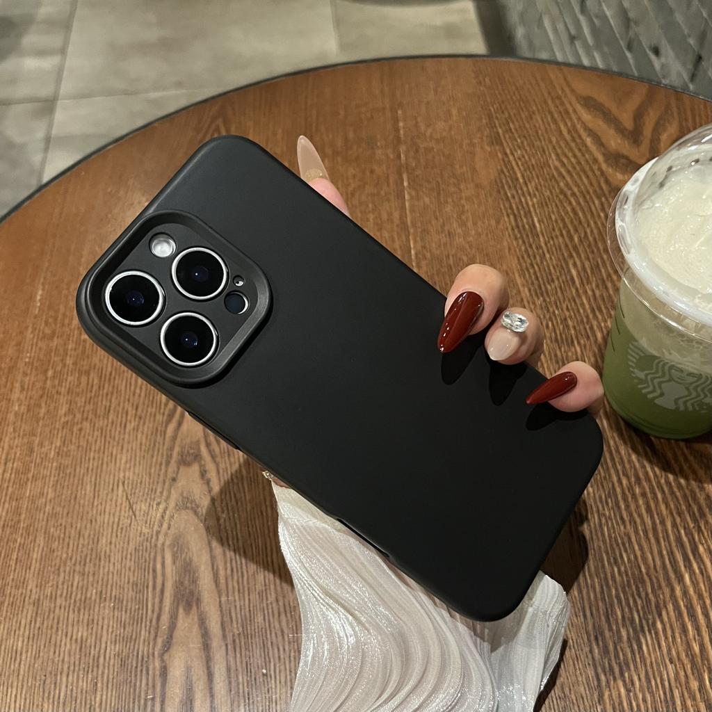 Soft Silicone Candy Color Case for iPhone 16 15 14 Plus 13 12 11 Pro Max Armor Shockproof TPU Rubber Bumper Simple Matte Cover