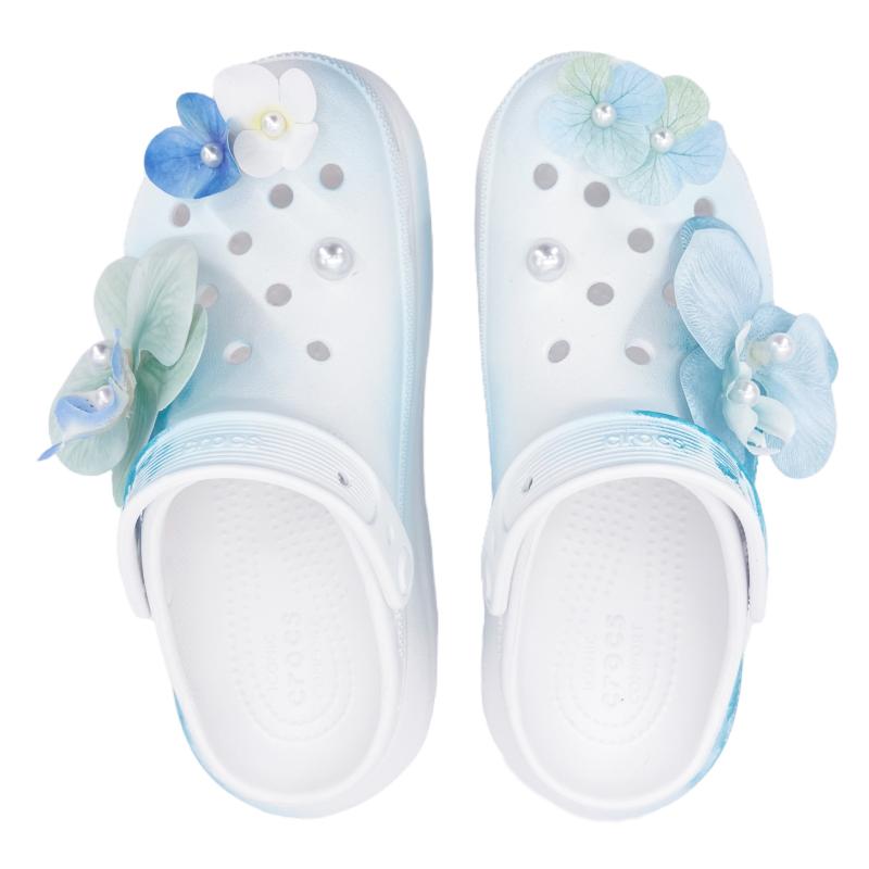 Crocs Crush Clog EVA Casual Versatile Hand-painted Spring/Summer Collection Graffiti Hole Shoes Unisex Emerald Green