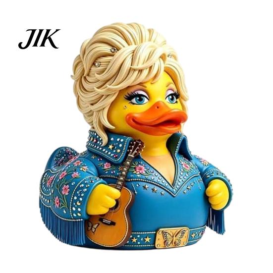 Unique Plastic Duck Collectibles Charming Novelty Ornament, Musical Theme with Guitar Collectible Gifts for Musicians Decor, Decorative Sculpture