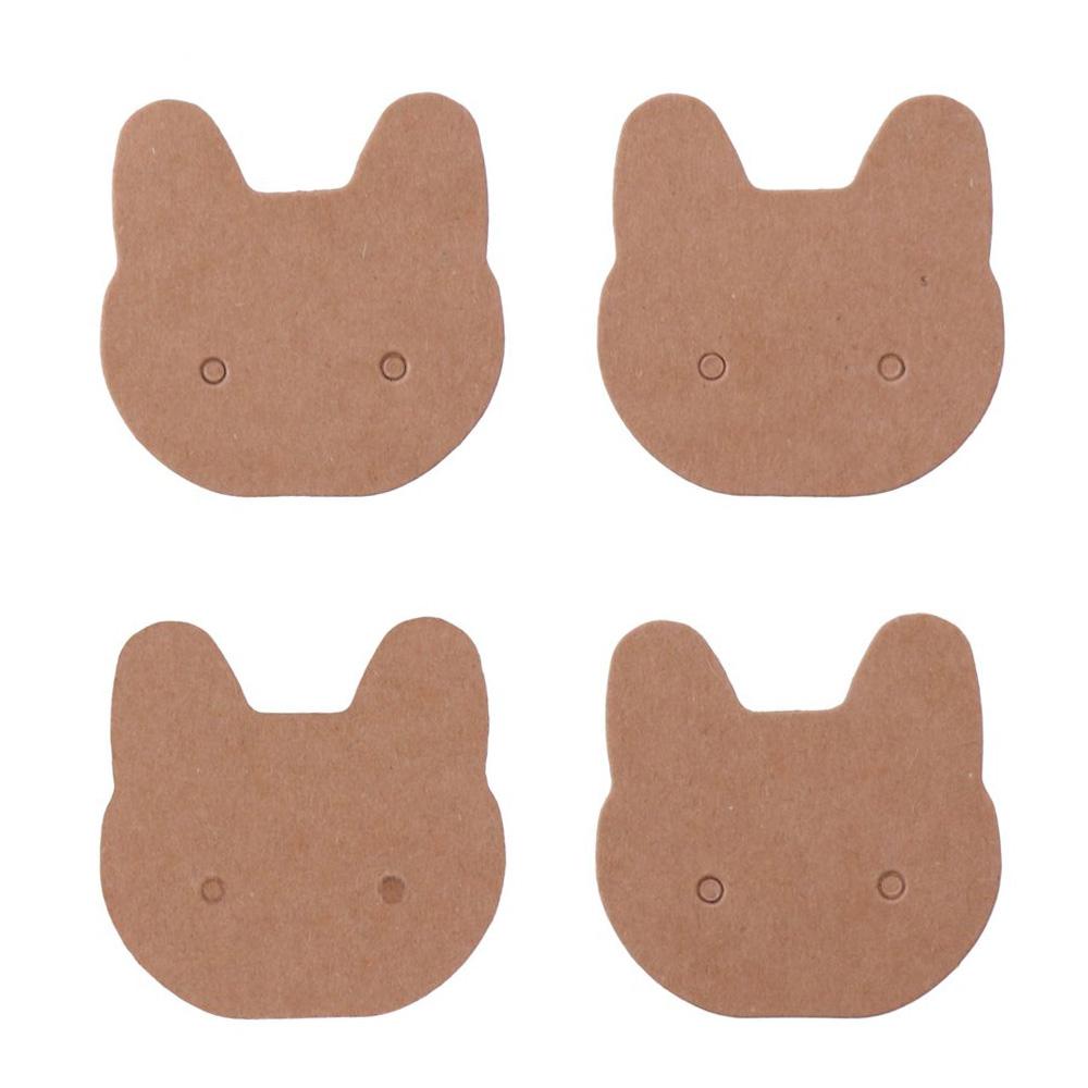 Cat Shaped Earring Display Cards 3 Color Earring Holder Cards  DIY Cards