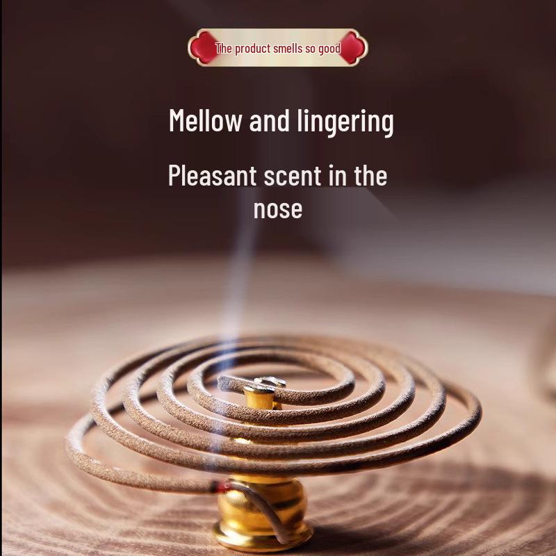 Sandalwood & Agarwood Coil Incense: 120 Long-lasting Sticks for Indoor Aromatherapy & Deodorizing