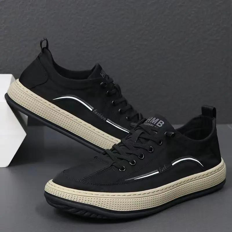 2024 Herren Casual Sneakers Lace Up Trendy Original Casual Brand Flache Schuhe Herren Sommer Bequeme Segeltuchschuhe Tenis Masculino