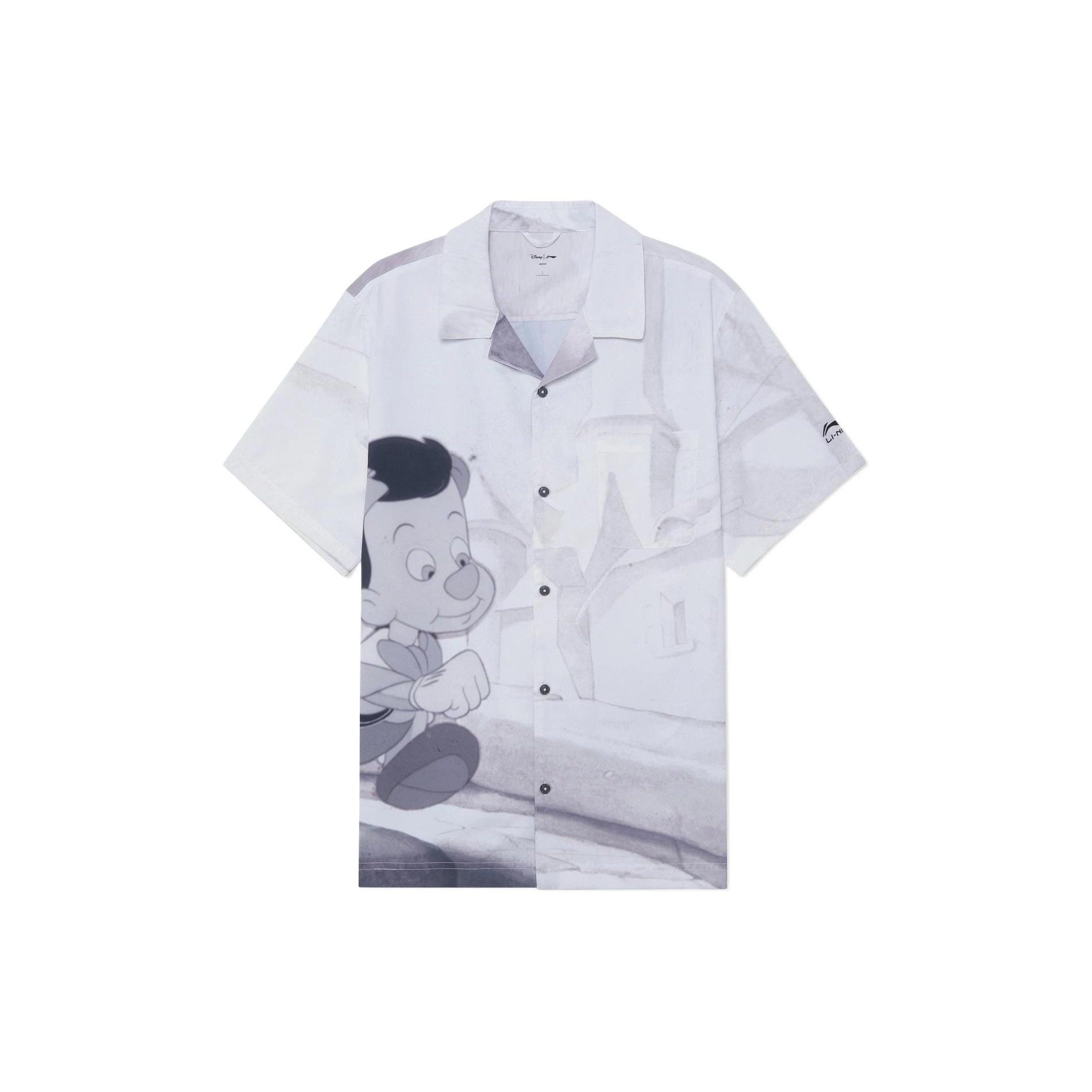Li-Ning x Disney Pinocchio Graphic Shirt  Grey  Men s ASHS431-1 M
