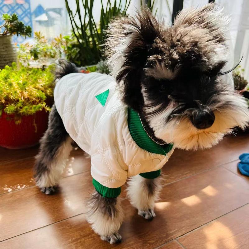 

Dog clothes autumn and winter thickened new autumn and winter cotton clothes Maltese warm velvet cat clothes winter warm S chest 35 back 25 about 3-2 kg