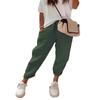 2024 Women's Cotton Long Pants with Pockets and Elastic Drawstring