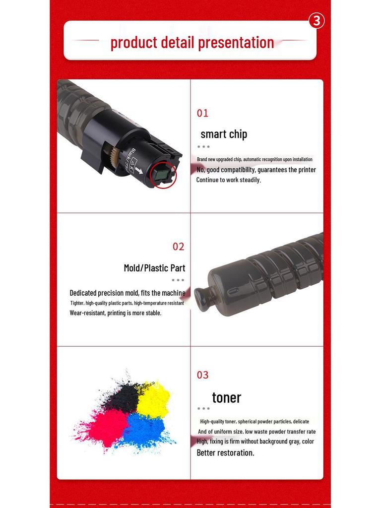 Ricoh MPC307/MPC306/C406/C407/C305 Color Copier Toner Cartridge