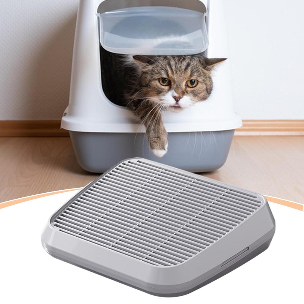 Katzenstreu-Auffangrampe Box Doppelschichtige Pfotenreinigungsmatte Katzenpedal Tritthocker Mit Filter Universelle Katzentoiletten-Reinigungswerkzeuge