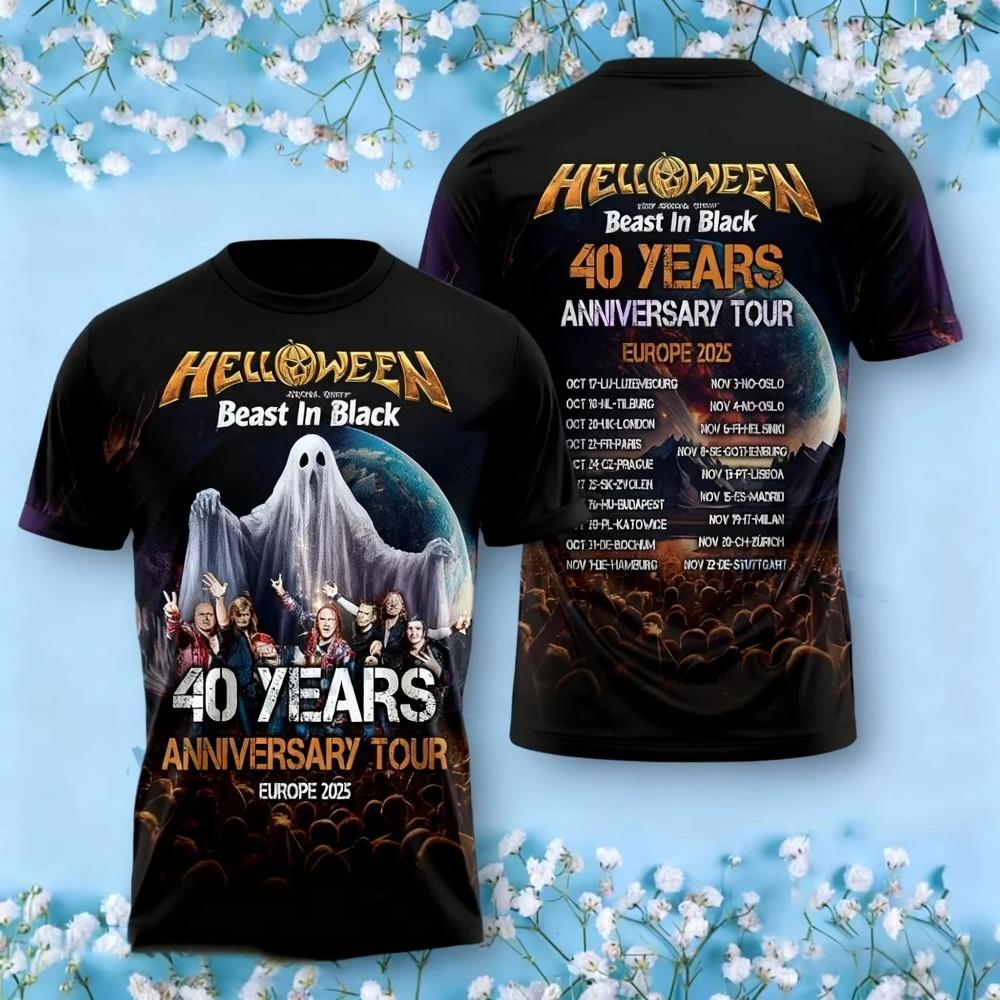 Novelty Rock Halloween Band 3D Print T-shirt Men Women Fashion Trend O-Neck Short Sleeve Tops Tees Plus Size Tshirt Men Clothing