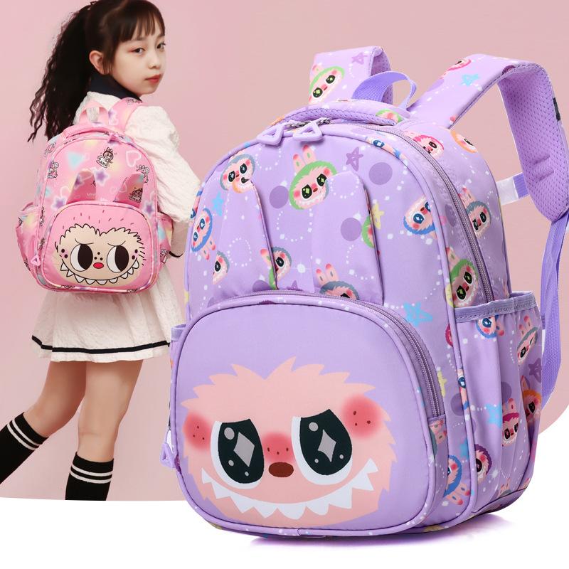 New Flow Cartoon Flower Backpack Kindergarten Schoolbag Large Capacity Load Reduction Cute Boys and Girls Student Backpack