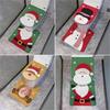 Christmas Snowman Toilet Seat Cover Bath Mat Lid Cover Bathroom Rug Lid Toilet Cover Set New Year Christmas Decorations