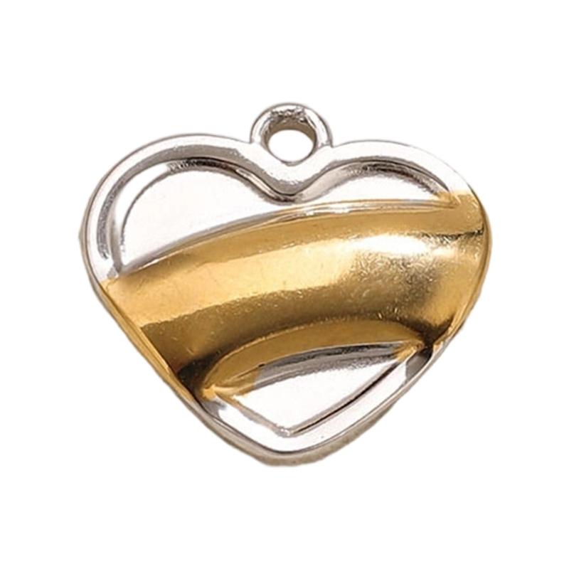 Chic Dubbelfärgad Kärlek Fjäril Hänge Berlock Rostfritt Stål Accessoar För Dagligt Bruk Speciella Tillfällen