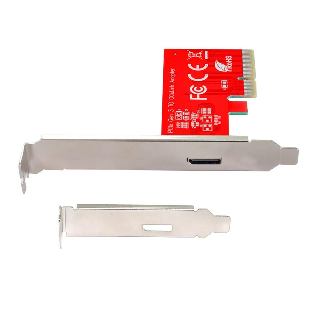 Chenyang Oculink External SFF-8612 SFF-8611 Host - PCI-E Express 3.0 4.0 PCI-E 4X Adapter for PCIe SSDs with Bracket