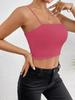 Casual Tank Top U Neck Crop Tops Frauen Sommer Camis Einfarbig Leibchen Mode Rohr Weibliche Ärmellose Gestellte Weste Y2K kleidung