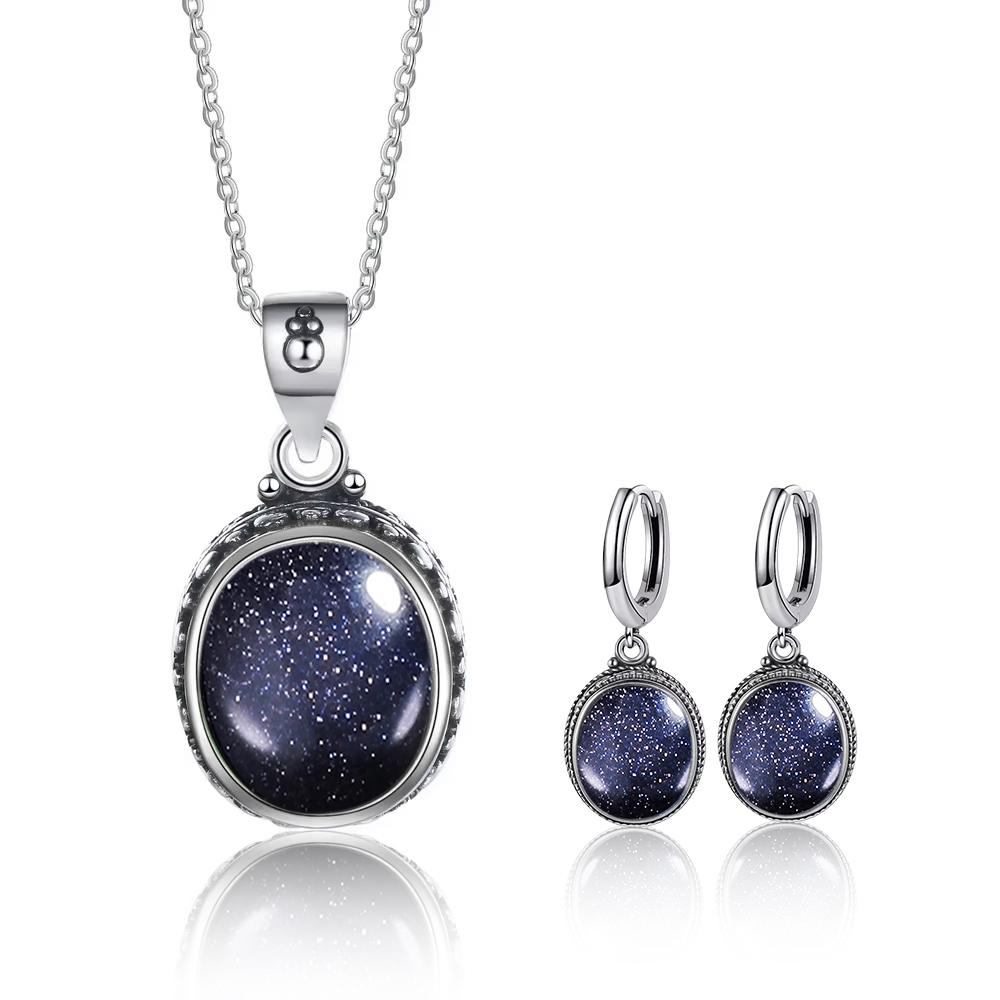 Vintage 925 Silver Natural Labradorite Earrings with Blue Light 10*12mm Big Stone Hoop Earrings Fine Jewelry for Women