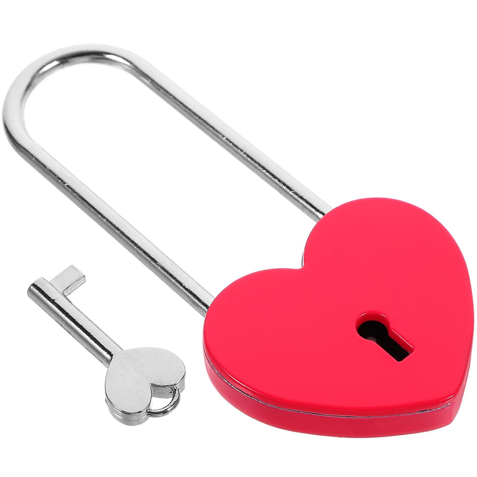 Small Heart Shaped Padlock for Jewelry Box Diary Suitcase Backpack Lock with Keys Chest Lock Locks for Luggage China Mainland