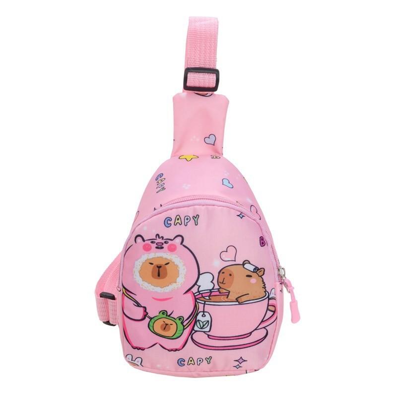Printed Capybara Shoulder Crossbody Chest Bag Children Cartoon Leisure Outdoor
