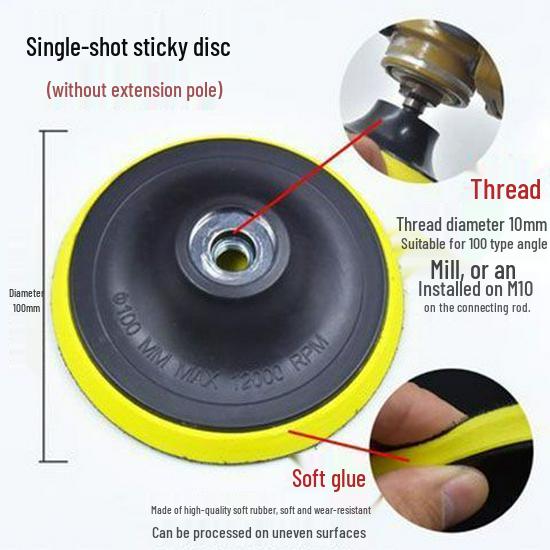 4-inch Adhesive Disc Sandpaper Pad for Electric Drill: Woodworking, Grinding, Polishing, and Angle Grinder Backing Pad Tray