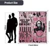 Spooky Halloween Shower Curtain Scary Face Cute Bathroom Decor with HooksFabric Curtain for Party or Home Decoration