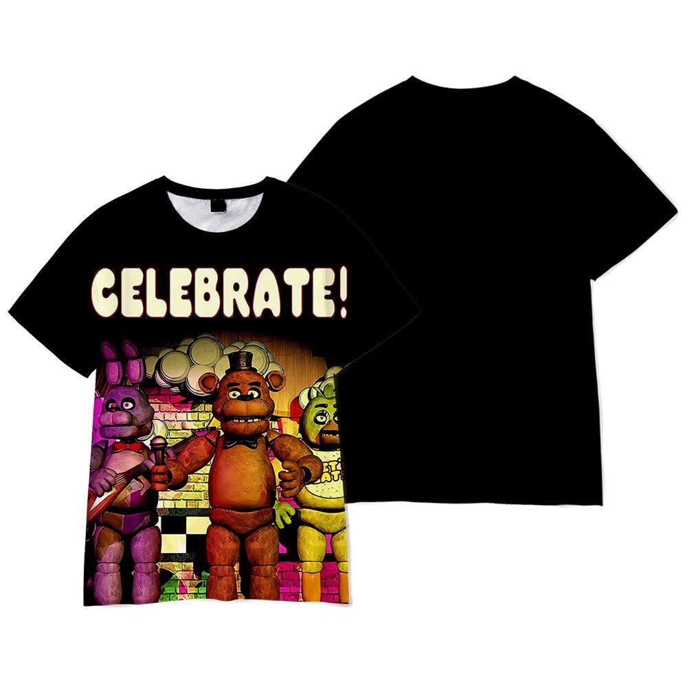 

Five Nights At Freddy s Creepy Horror Tshirt Hip Hop Men Women Anime Print Top Tees Harajuku Tshirts Fashion Summer T-shirt XXS
