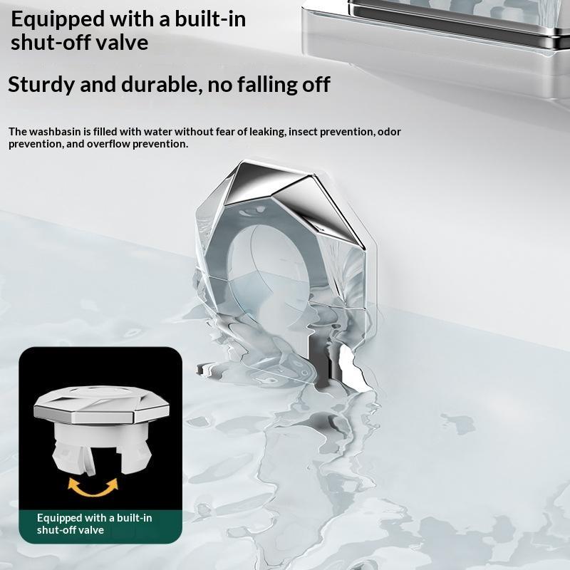 2Pcs Bathroom Basin Overflow Hole Cover Snap In Perforated Drain Insert Ideal for DIY Bathroom Sink Renovation Projects