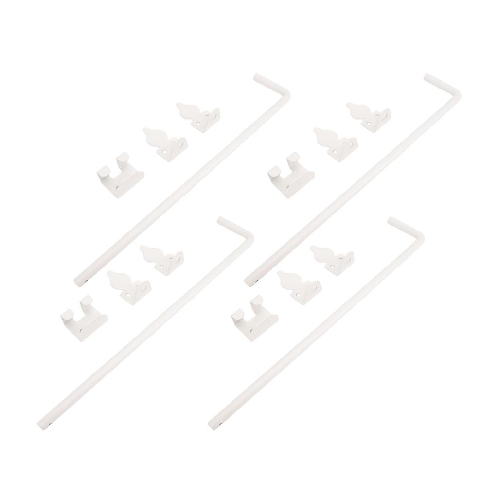 4 Juego Pestillo de Caña con Cerrojo de Rosca Varilla de Caída 12in Valla de Madera Pestillo de Suelo Tope de Metal Pasador de Caída de Acero Herrajes de Alta Resistencia