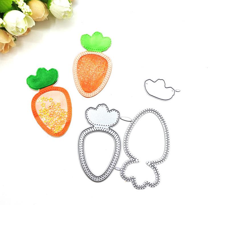 Metal Cutting Dies Shake Card Food Carrot Pattern Cut DIY Scrapbooking Paper Craft Embossing Knife Mould Blade Punch Die