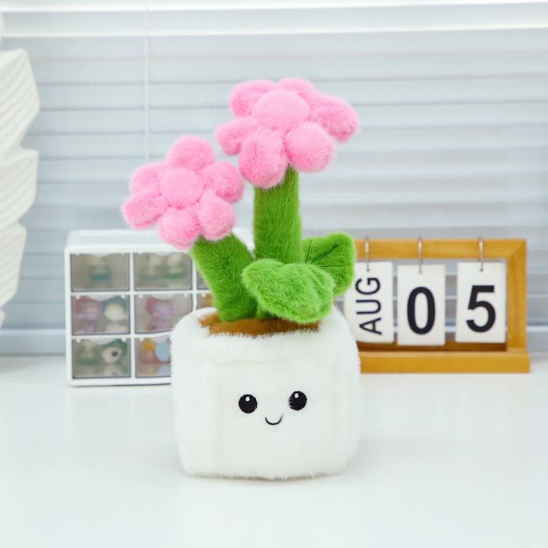 Cactus plant potted plush toy creative home ornament sun flower doll throwing gifts