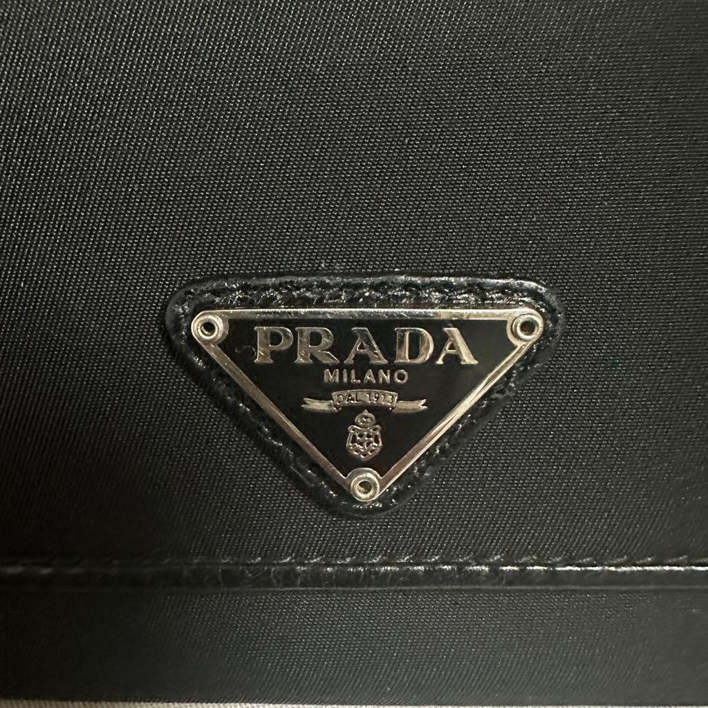 Used Beautiful condition PRADA black long wallet for women