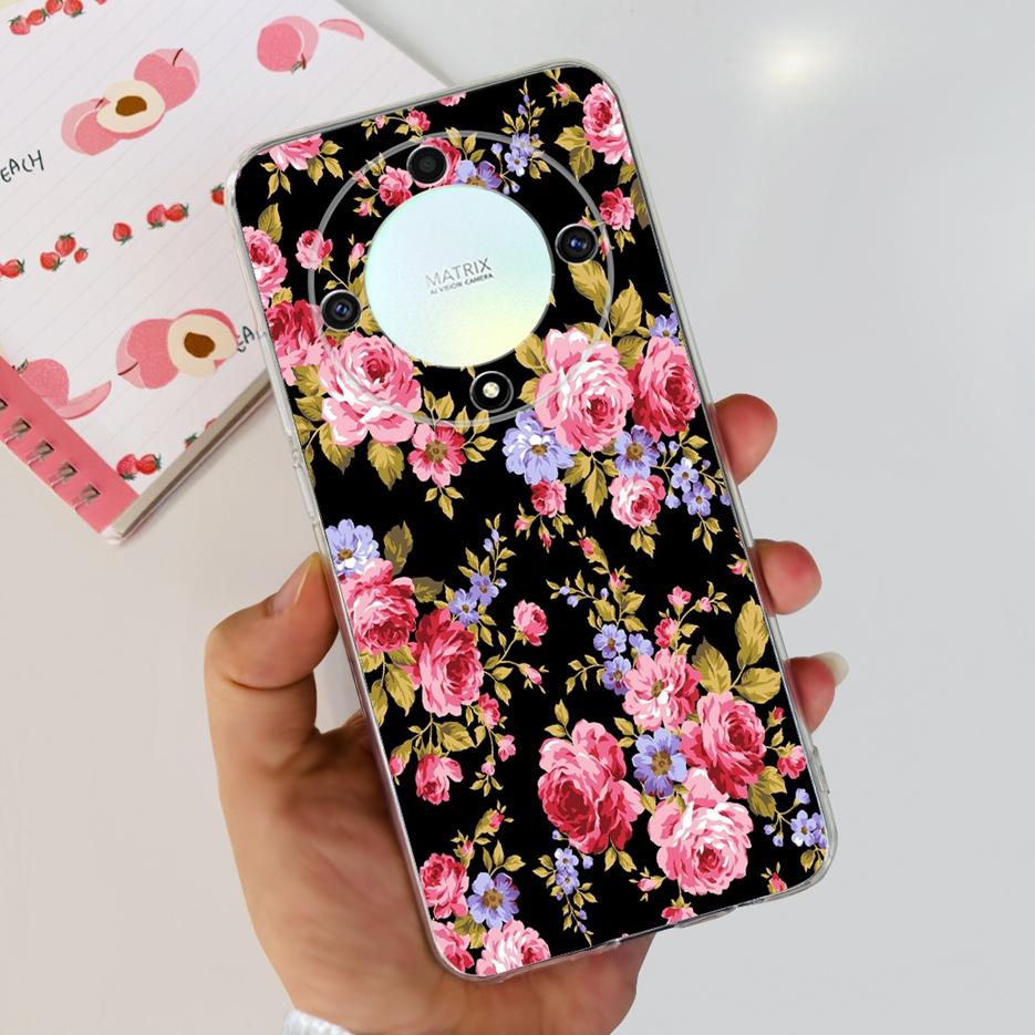 For Honor X9b 5G Case ALI-NX1 Cute Cat Butterfly Painted Cover Soft Silicone Phone Cases For Honor X9b X 9b HonorX9b Soft Fundas