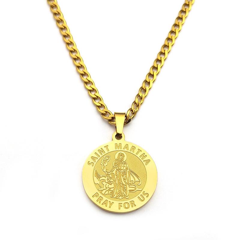 Pendant Archangel Saint Martha High-end Neutral Retro Fashion Jewelry Necklace