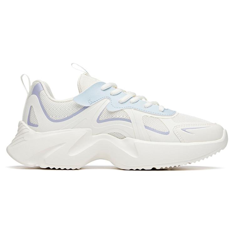 ANTA Running Shoes Women's Low top Ivory White/Light Blue/Poplar Catkin Purple 922125583-4