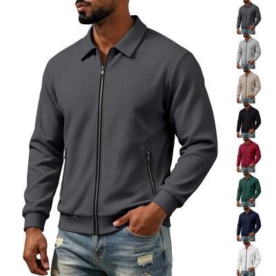 Herren Freizeit-Sport-Reißverschlussjacke mit Stehkragen für den täglichen Gebrauch und Outdoor-Aktivitäten