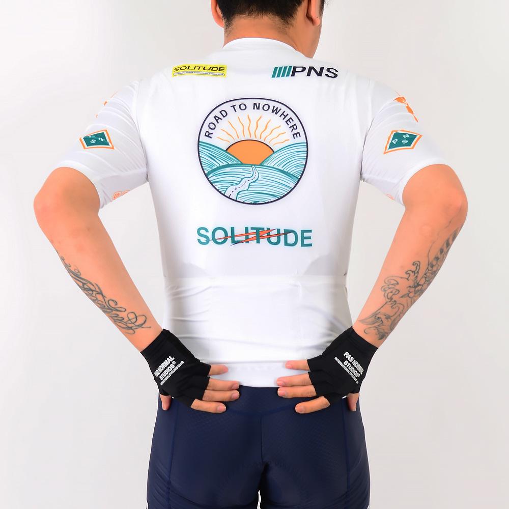 Maillot de cyclisme haute élasticité PNS Elite pour hommes et femmes - Manches courtes pour cyclisme sur route professionnel