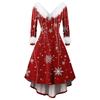 Women's Fashionable Casual Fitted Christmas Print Party Long-Sleeved Dress