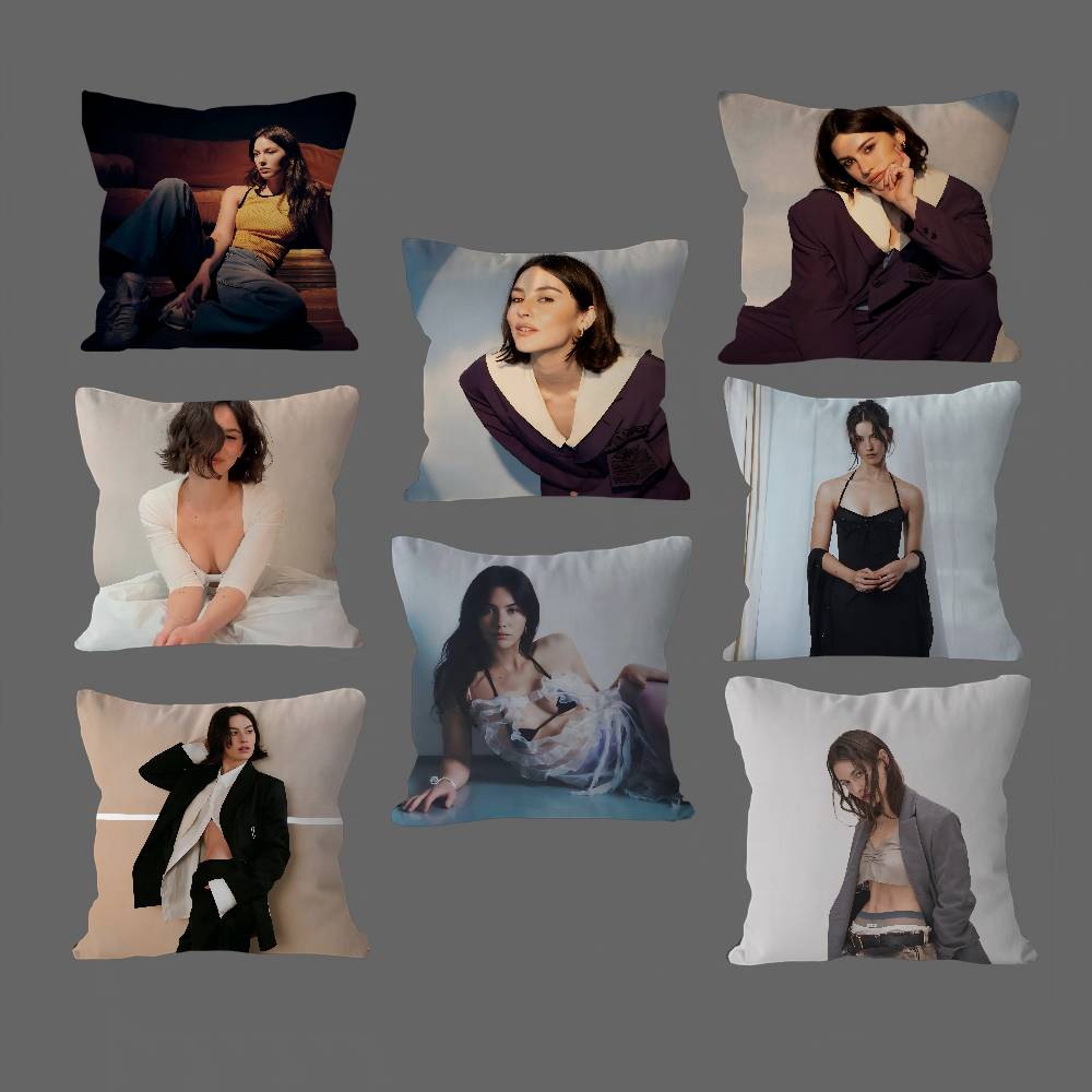 G-Gracie A-Abrams Pillow Case Square Cushion Cover Soft Plush Throw Pillowcase Living Room Sofa Bedroom Home Room Bed Car Decor