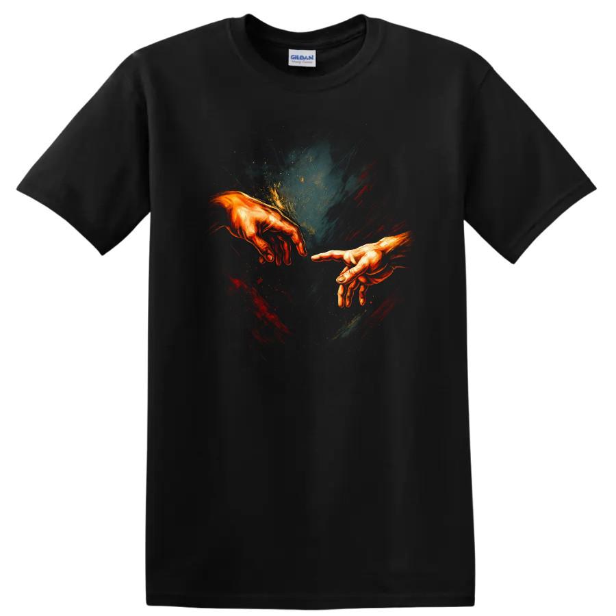 Creation Hands Art Dark Urban Streetwear Graphic T Shirt w/ Tee