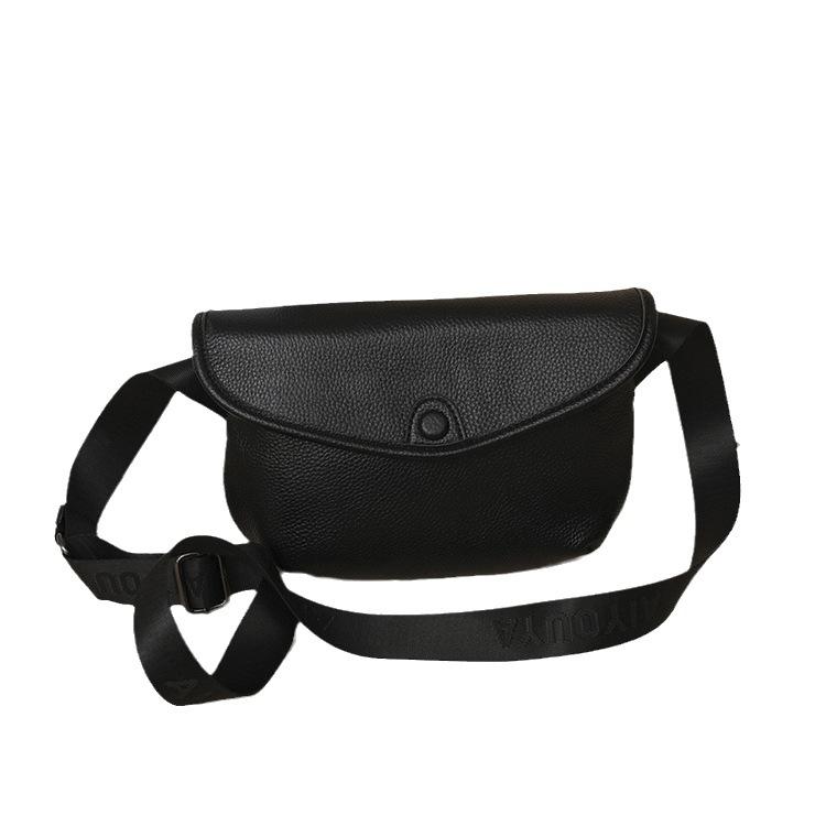 Genuine Leather, Convenient Messenger Bag, Fashionable Fanny Bag, Breast Bag, Women'S Trendy Bag, Small Temperament