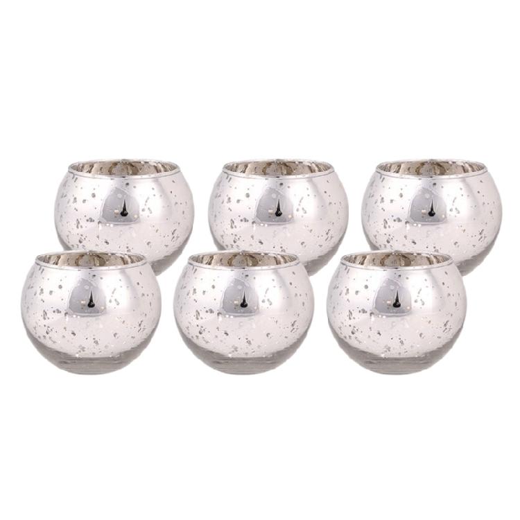 

Glass Votive Candle Holders for Tealight Glass Tealight Candle Holders,Diwali Christmas Table Centerpiece Decors Gift серебряный