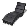 VidaXL Chaise Longue Black Faux Leather